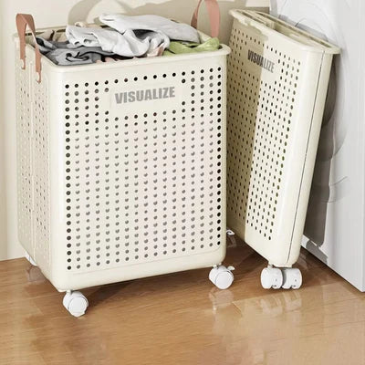 Large Capacity Movable Folding Laundry Basket Pepadia Online Shop